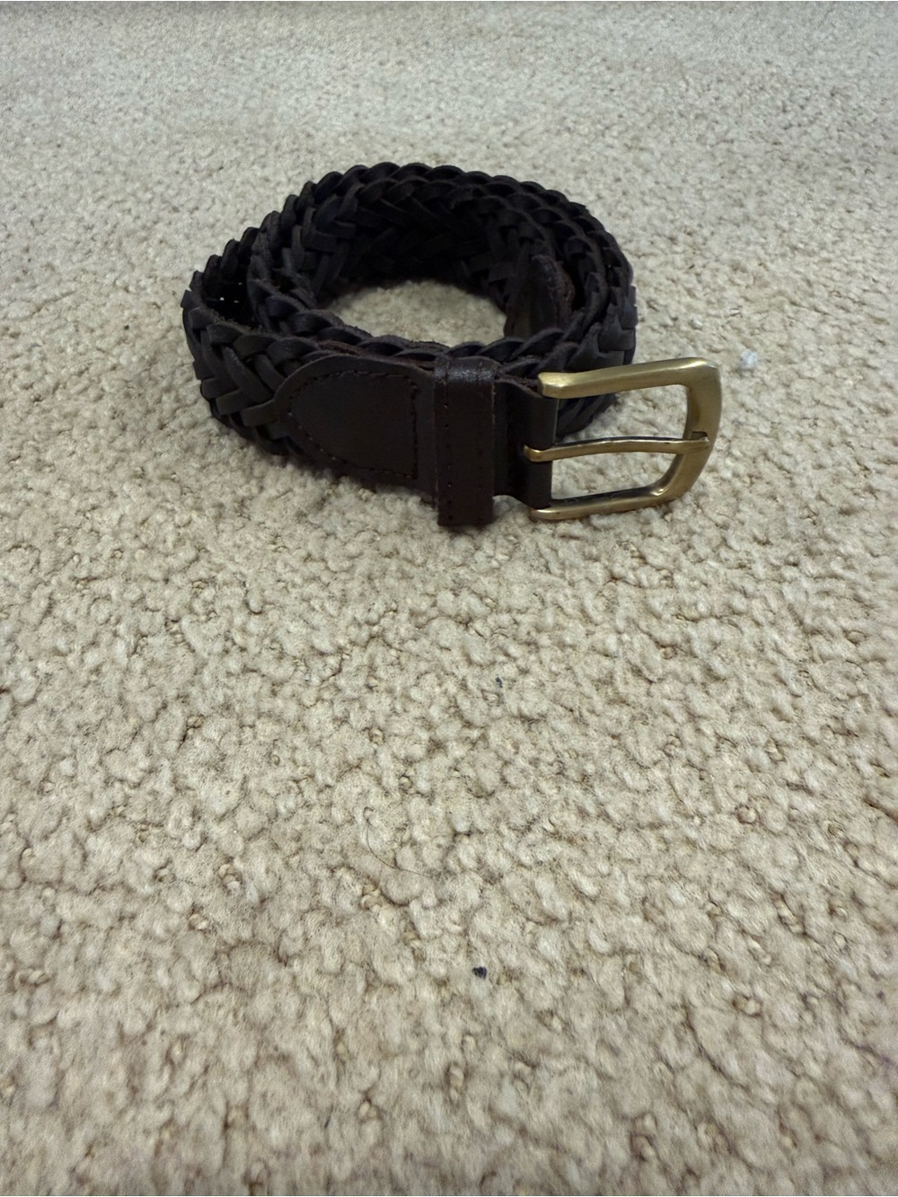 Boys brown leather belt